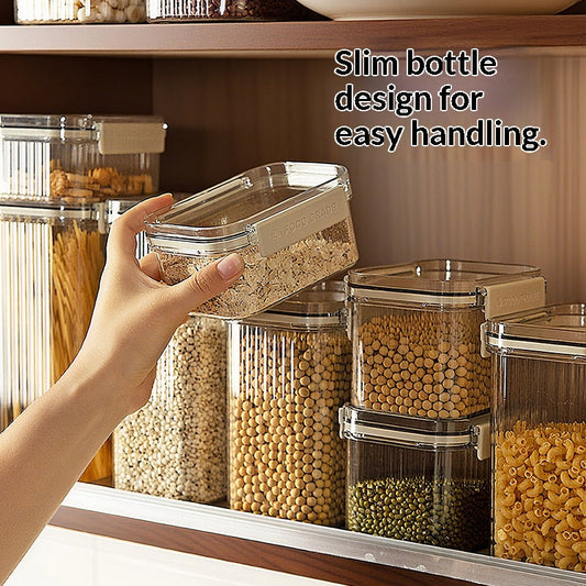 Airtight Square Storage Jars with Lids – Food-Grade