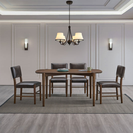 58 inch mid-century dining set shown from another angle