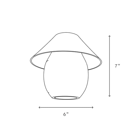 Dimension diagram for the Scoop Table Lamp