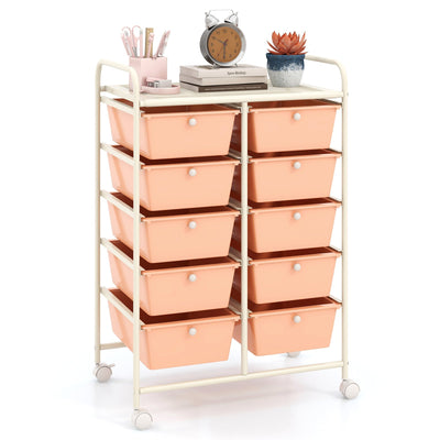 10-Drawer Rolling Storage Cart