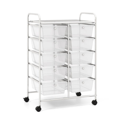 10-Drawer Rolling Storage Cart
