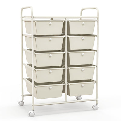 10-Drawer Rolling Storage Cart
