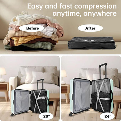Travel Packing Organizer Set — Vacuum Bags, Compression Cubes & More