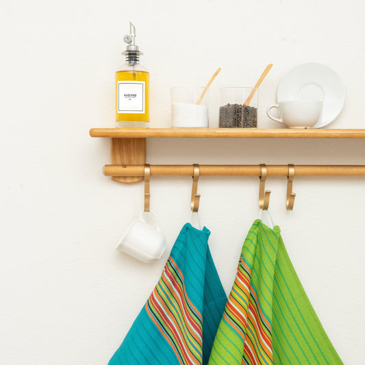 Salsa stripe organic cotton kitchen towels