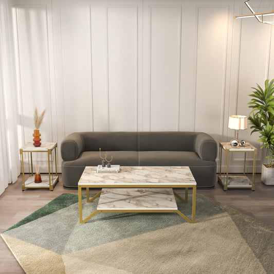 Flora and Zenas living room table set by Decorotika