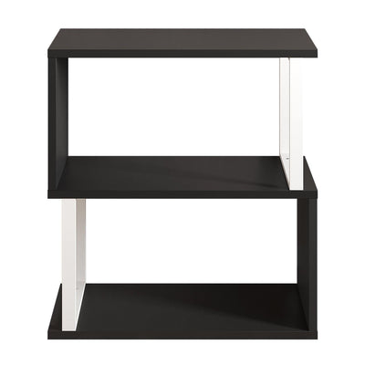 Lima 25'' Metal Wood Side End Table