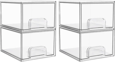 Clear Stackable Storage Drawers – Acrylic Organizer
