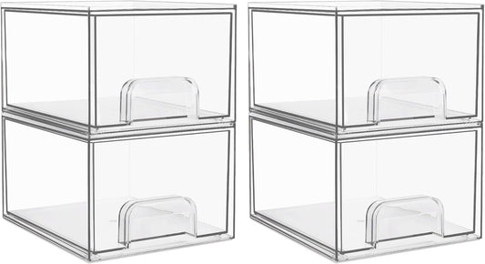 Clear Stackable Storage Drawers – Acrylic Organizer