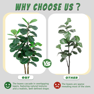 5FT Artificial Fiddle Leaf Fig Tree with Planter