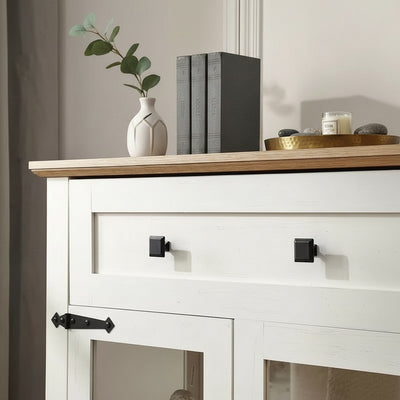Modern Glass Door Cabinet – 3 Styles | Adjustable Shelves | Compact Storage Cupboard