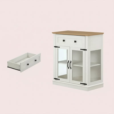 Modern Glass Door Cabinet – 3 Styles | Adjustable Shelves | Compact Storage Cupboard