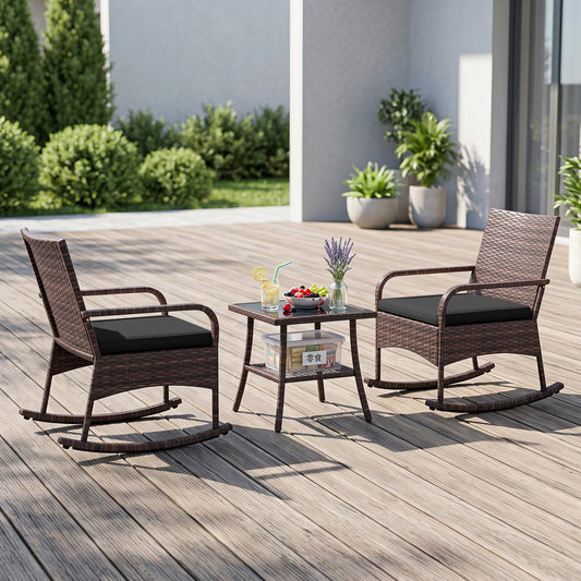 Rocking bistro chair shown from another angle