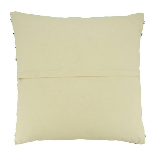 Fennco Styles Striped Design Cotton Blend Decorative Throw Pillow Cover 20" W x 20" L - Black Textured Cushion Case for Home, Couch, Bedroom, Living Room and Office Décor