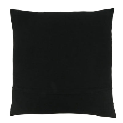 Fennco Styles Embroidered Maze Cotton Decorative Throw Pillow Cover 20" W X 20" L – Black Textured Design Cushion Case for Couch, Sofa, Bedroom, Office and Living Room Décor