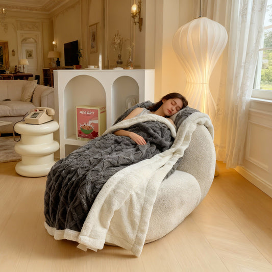 Luxury flannel blanket, a soft plush throw