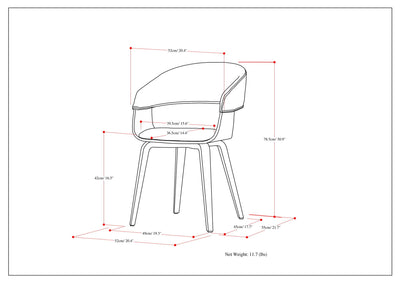 Lowell - Upholstered Bentwood Dining Chair