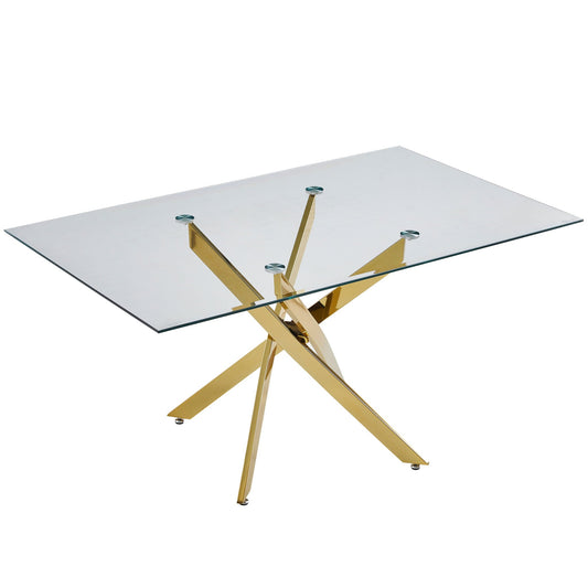 Modern rectangular dining table shown from another angle