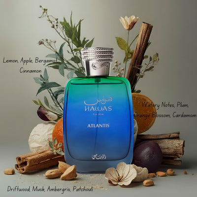 RASASI Hawas For Men Eau De Parfum Spray 100ML (3.4 Oz) - Long Lasting Arabian Perfume, Premium Perfume Men, Ideal for Special Occasions & Daily Elegance, A Bold and Captivating Fragrance