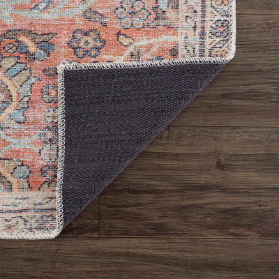 Urpi Rose & Blue Washable Area Rug