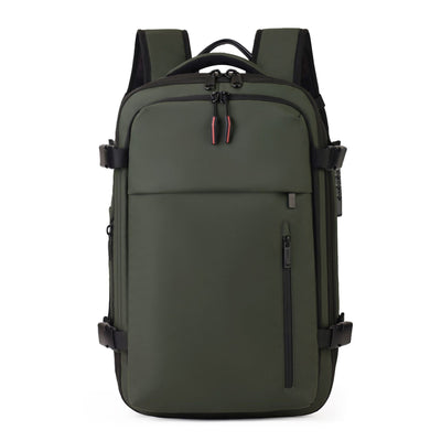 Vacuum-Sealed Travel Backpack — Compression, USB Charging Port
