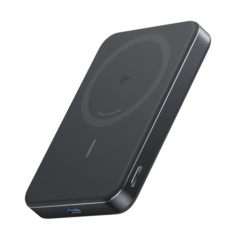 Anker MagGo magnetic power bank and stand in black