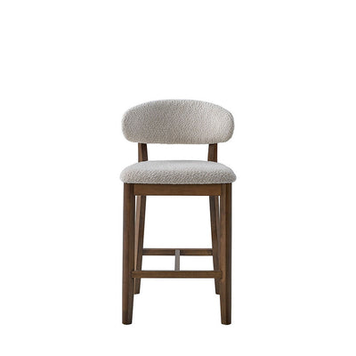 ACTU Counter Stools Set of 2, 26” Upholstered Counter Stools, Solid Wood, Mid-Century Modern