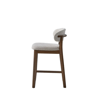 ACTU Counter Stools Set of 2, 26” Upholstered Counter Stools, Solid Wood, Mid-Century Modern