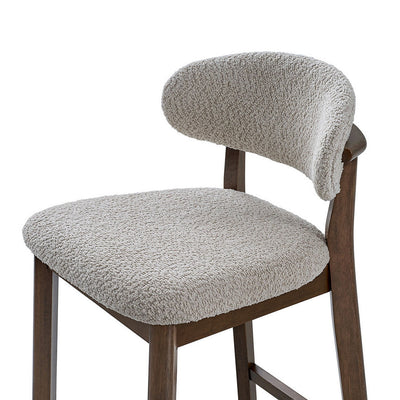 ACTU Counter Stools Set of 2, 26” Upholstered Counter Stools, Solid Wood, Mid-Century Modern