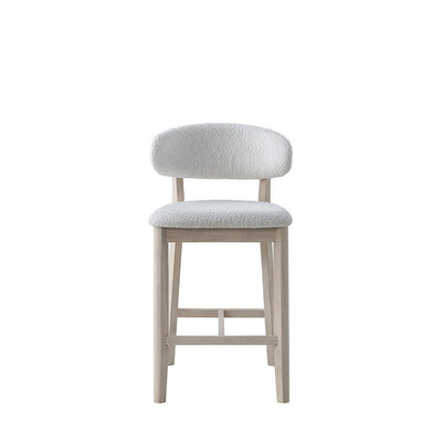 ACTU Counter Stools Set of 2, 26” Upholstered Counter Stools, Solid Wood, Mid-Century Modern