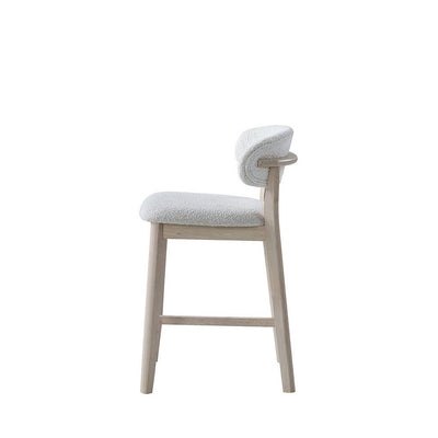 ACTU Counter Stools Set of 2, 26” Upholstered Counter Stools, Solid Wood, Mid-Century Modern