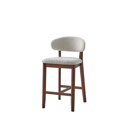 ACTU Counter Stools Set of 2, 26” Upholstered Counter Stools, Solid Wood, Mid-Century Modern
