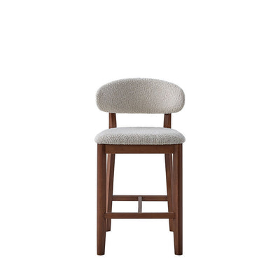 ACTU Counter Stools Set of 2, 26” Upholstered Counter Stools, Solid Wood, Mid-Century Modern