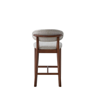 ACTU Counter Stools Set of 2, 26” Upholstered Counter Stools, Solid Wood, Mid-Century Modern