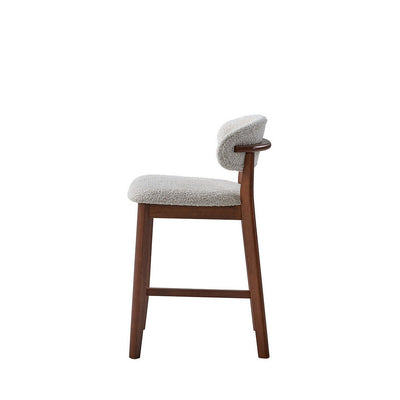 ACTU Counter Stools Set of 2, 26” Upholstered Counter Stools, Solid Wood, Mid-Century Modern