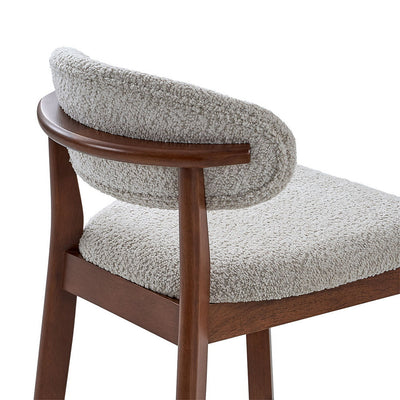 ACTU Counter Stools Set of 2, 26” Upholstered Bar Stools, Solid Wood, Mid-Century Modern