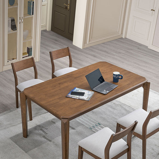 59 inch solid wood dining set shown from another angle