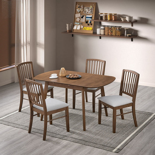 ACTU extendable dining table set for small spaces, seats four to six