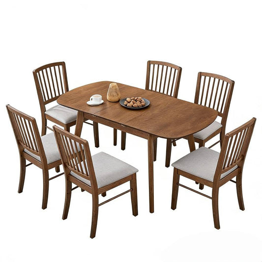 ACTU Extendable Dining Table Set for Small Spaces (Seats 4–6), shown from another angle