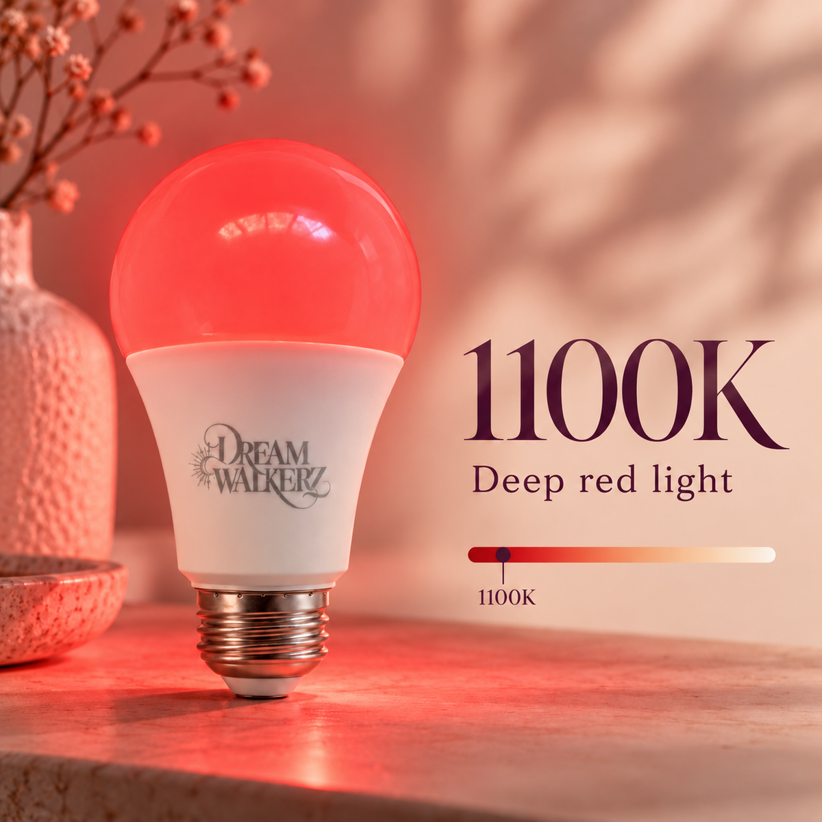 Midnight Rose | Blue Light Free Red Lightbulb