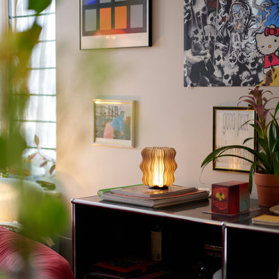 Mini Wavy Cordless Table Lamp