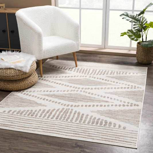 Tigrisis beige area rug