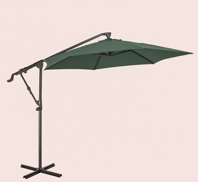 10 ft Cantilever Patio Umbrella with Crank – Multiple Colors