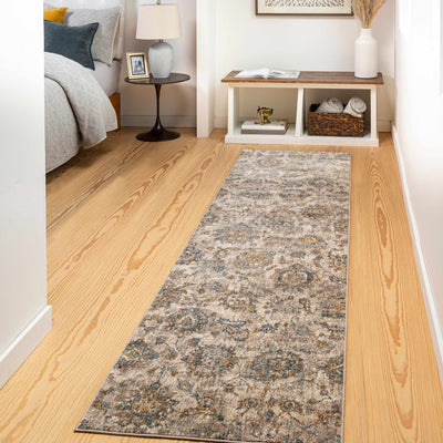 Morinville Teal Floral Rug