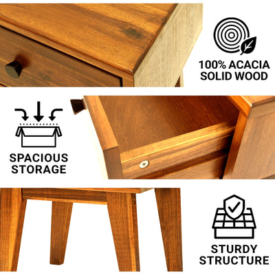 Sofia Solid Wood Nightstand