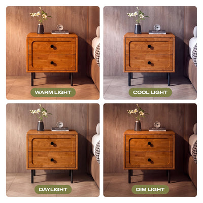 Savana Two Drawers Solid Wood Nightstand