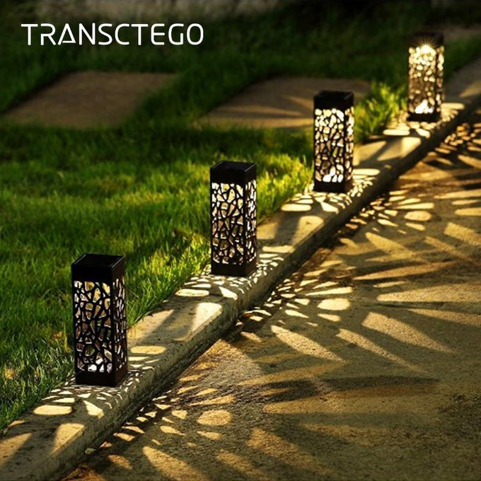 Retro stainless steel LED outdoor lamp for a garden path or doorway
