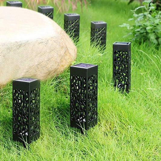 Waterproof outdoor LED lamp lit at night