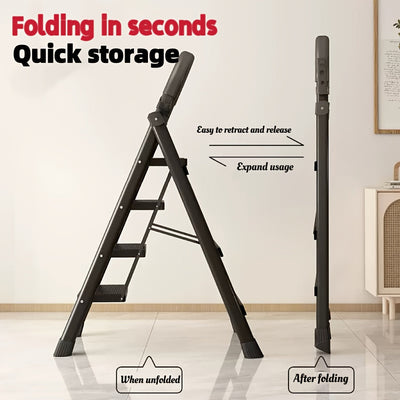 Heavy Duty Folding Step Ladder 3/4/5 Step Non-Slip 500LBS Capacity Portable