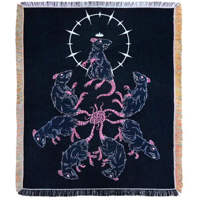 Rat King - Dark Folklore Woven Blanket