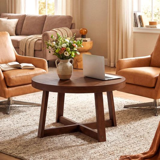 Coffee table leg and tabletop joint detail